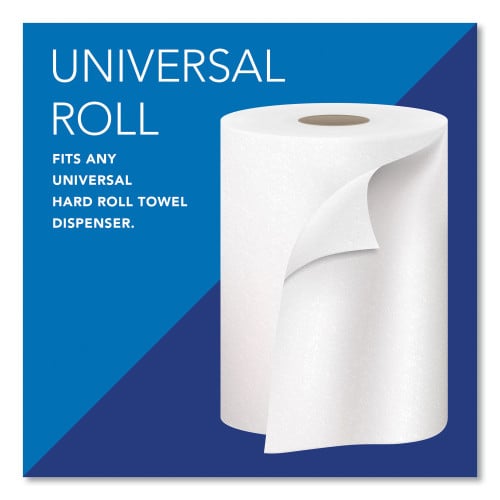 Scott Essential Hard Roll Towels for Business, Absorbency Pockets, 1-Ply, 8" x 800 ft, 1.5" Core, White, 12 Rolls/Carton (01040)