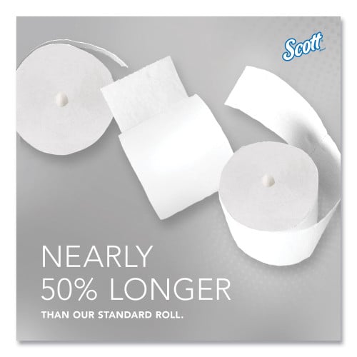 Scott Essential Coreless SRB Bathroom Tissue, Septic Safe, 2-Ply, White, 1,000 Sheets/Roll, 36 Rolls/Carton (04007)