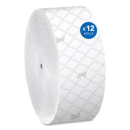 Scott Essential Coreless JRT, Septic Safe, 2-Ply, White, 3.75" x 1,150 ft, 12 Rolls/Carton (07006)