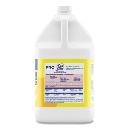 Lysol Disinfectant Deodorizing Cleaner Concentrate, Lemon Scent, 128 oz Bottle, 4/Carton (99985CT)