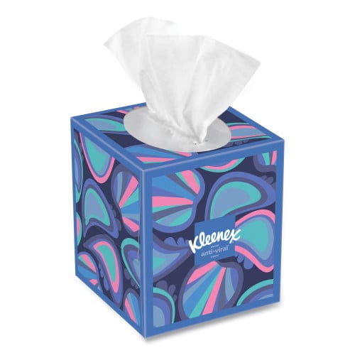 Kleenex® Anti-Viral Facial Tissue, 3-Ply, White, 55 Sheet Box, 27 Boxes (54505CT)