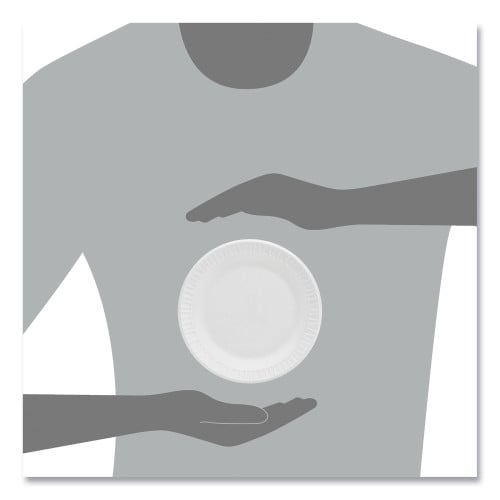 Dart Concorde Foam Plate, 6" dia, White, 1,000/Carton (6PWCR)