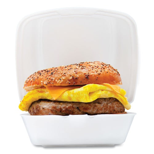 Dart Foam Hinged Lid Containers, 6 x 5.78 x 3, White, 500/Carton (60HT1)