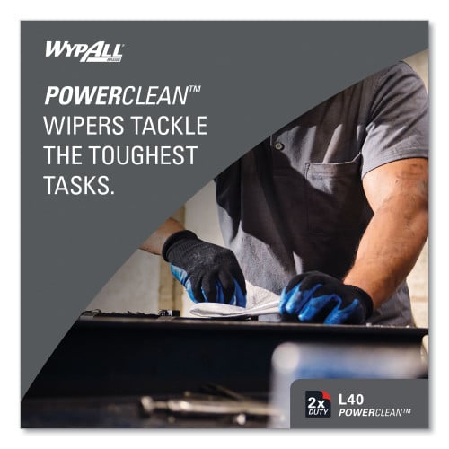 WypAll L40 Towels, 1/4 Fold, 12.5 x 12, White, 56/Box, 18 Packs/Carton (05701)