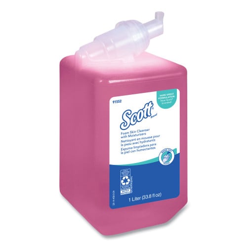 Scott Pro Foam Skin Cleanser with Moisturizers Refill, Light Floral, 1,000 mL, 6/Carton (91552CT)