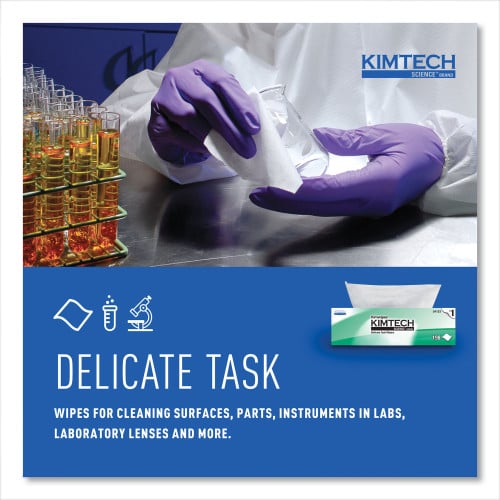 Kimtech Kimwipes Delicate Task Wipers, 1-Ply, 11.8 x 11.8, Unscented, White, 198/Box, 15 Boxes/Carton (34133)