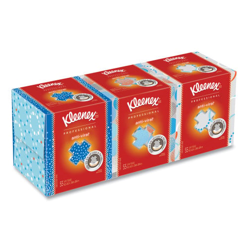 Kleenex® Boutique Anti-Viral Facial Tissue, 3-Ply, 60 Sheet Box, 3 Box Pack (21286)