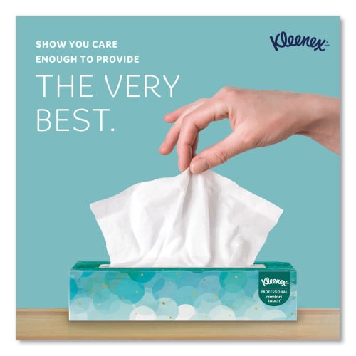 Kleenex White Facial Tissue for Business, 2-Ply, White, Pop-Up Box, 100 Sheets/Box, 36 Boxes/Carton (21400)