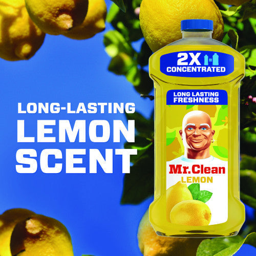 Mr. Clean Multipurpose Cleaning Solution, Lemon, 23 oz Bottle, 9/Carton (11292)