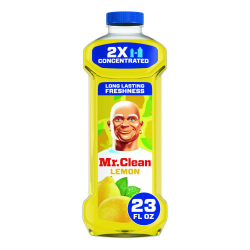 Mr. Clean Multipurpose Cleaning Solution, Lemon, 23 oz Bottle, 9/Carton (11292)