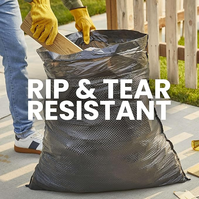 Glad Large 30 Gallon Trash Bags, Unscented Heavy Duty Garbage Bags, Forceflex with Drawstring, 50 Count (Packaging May Vary)