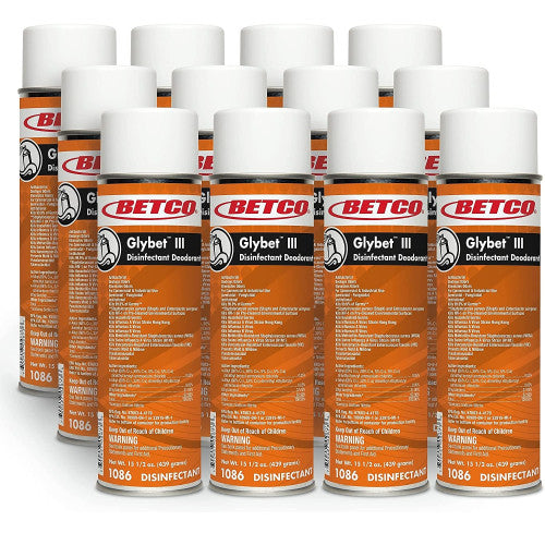 Betco Glybet III Disinfectant Ready-To-Use - 496 fl oz (15.5 quart) - Citrus Bouquet Scent - CFC-free, Deodorize, Pleasant Scent - Clear - 12 / Carton (10862300)