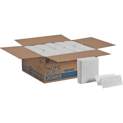 Pacific Blue™ Ultra Z-Fold Paper Towels, 1-Ply, White, 2600 Towels (20885)